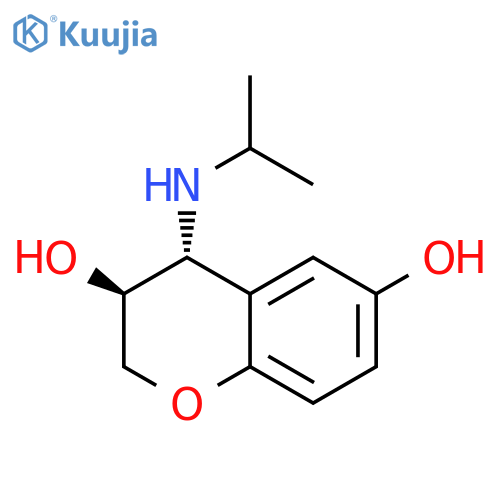 2H-1-Benzopyran-3,6-diol, 3,4-dihydro-4-[(1-methylethyl)amino]-, trans- structure