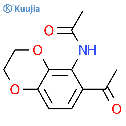Acetamide, N-(6-acetyl-2,3-dihydro-1,4-benzodioxin-5-yl)- structure