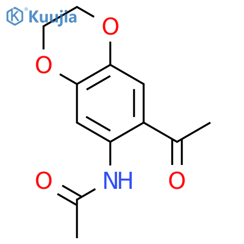 Acetamide, N-(7-acetyl-2,3-dihydro-1,4-benzodioxin-6-yl)- structure