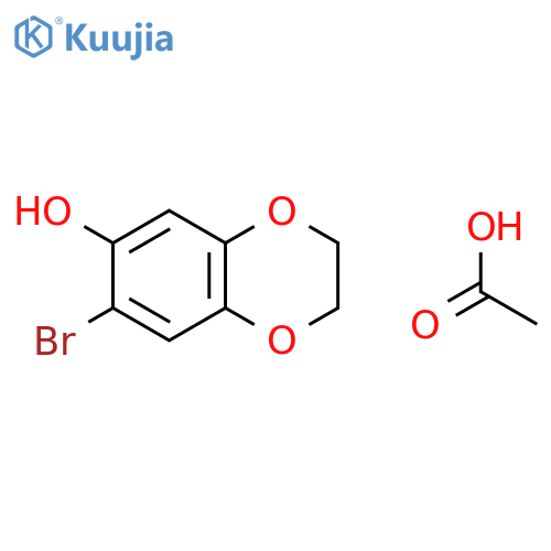 1,4-Benzodioxin-6-ol, 7-bromo-2,3-dihydro-, acetate structure