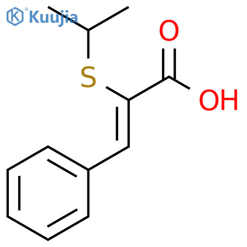 2-Propenoic acid, 2-[(1-methylethyl)thio]-3-phenyl-, (Z)- structure