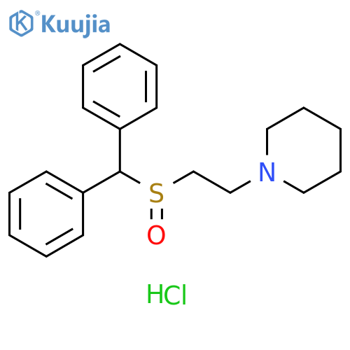 Piperidine, 1-[2-[(diphenylmethyl)sulfinyl]ethyl]-, hydrochloride structure