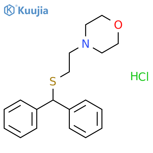 Morpholine, 4-[2-[(diphenylmethyl)thio]ethyl]-, hydrochloride structure