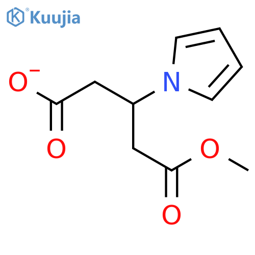 Pentanedioic acid, 3-(1H-pyrrol-1-yl)-, monomethyl ester structure