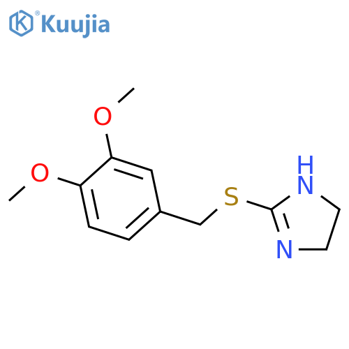 1H-IMIDAZOLE, 2-[[(3,4-DIMETHOXYPHENYL)METHYL]THIO]-4,5-DIHYDRO- structure