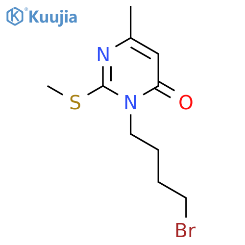 4(3H)-Pyrimidinone, 3-(4-bromobutyl)-6-methyl-2-(methylthio)- structure