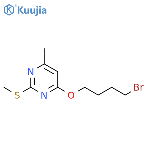 PYRIMIDINE, 4-(4-BROMOBUTOXY)-6-METHYL-2-(METHYLTHIO)- structure