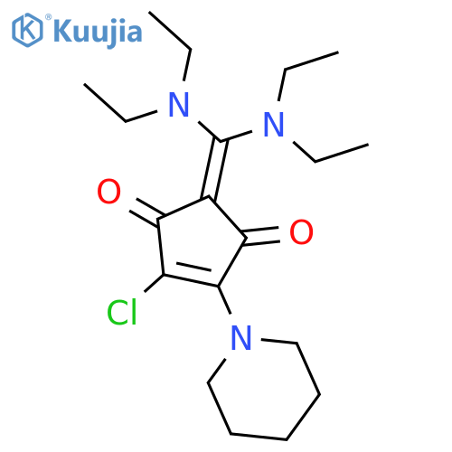 4-Cyclopentene-1,3-dione,2-[bis(diethylamino)methylene]-4-chloro-5-(1-piperidinyl)- structure