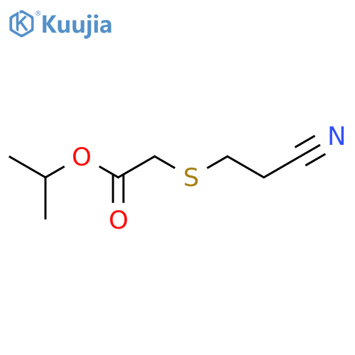 Acetic acid, [(2-cyanoethyl)thio]-, 1-methylethyl ester structure