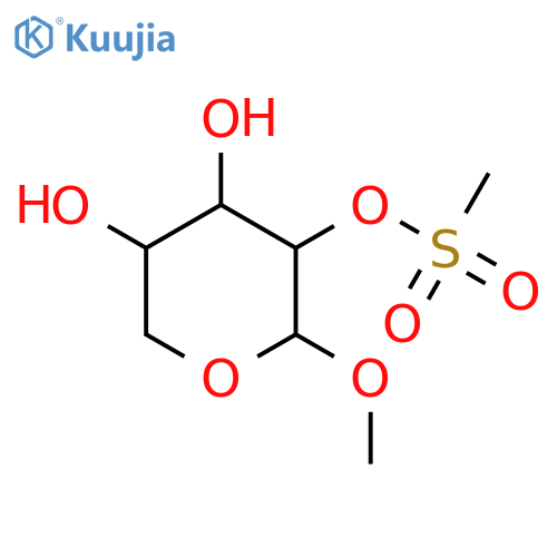 methyl 2-O-methanesulfonyl-β-D-arabinopyranoside structure