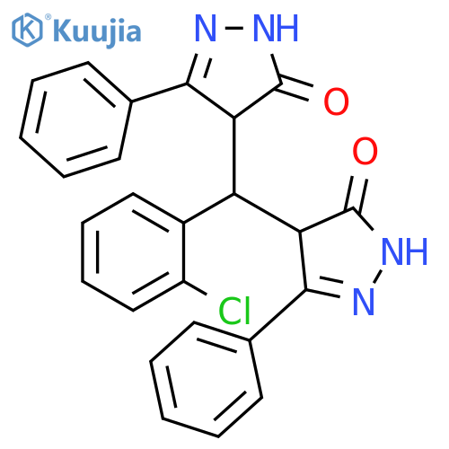 3H-Pyrazol-3-one,4,4'-[(2-chlorophenyl)methylene]bis[2,4-dihydro-5-phenyl- structure