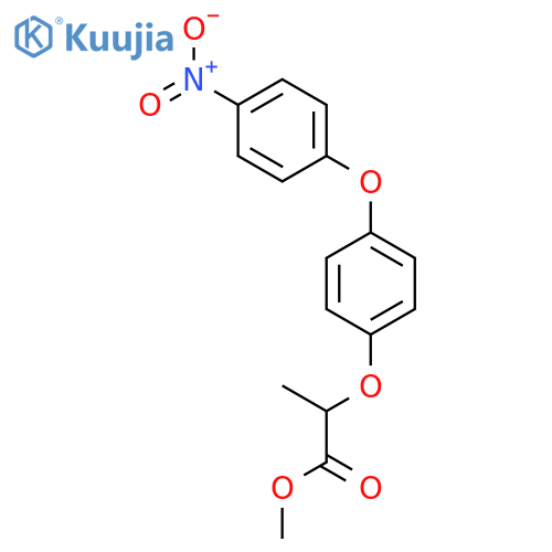 Propanoic acid, 2-[4-(4-nitrophenoxy)phenoxy]-, methyl ester structure