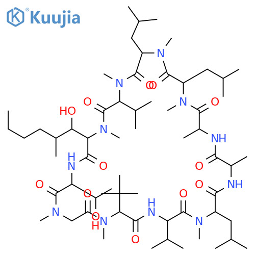 Cyclosporin C,6-[(2S,3R,4R)-3-hydroxy-4-methyl-2-(methylamino)octanoic acid]- (9CI) structure