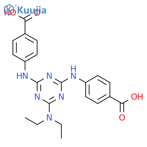 4-[[4-(4-Carboxyanilino)-6-(diethylamino)-1,3,5-triazin-2-yl]amino]benzoic acid structure