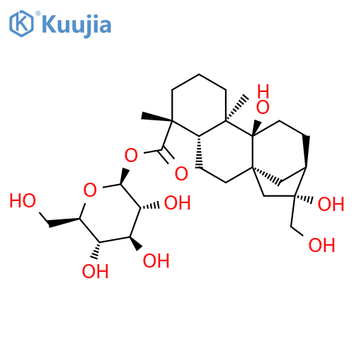 9,16,17-Trihydroxykauran-18-oic acid β-D-glucopyranosyl ester structure