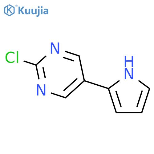 Pyrimidine, 2-chloro-5-(1H-pyrrol-2-yl)- structure