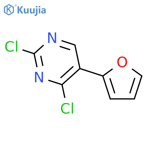 2,4-dichloro-5-(furan-2-yl)pyrimidine structure