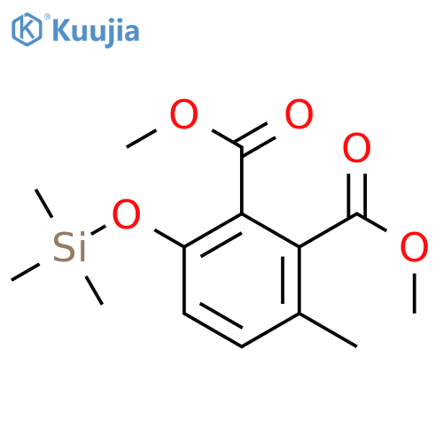 1,2-Benzenedicarboxylic acid, 3-methyl-6-[(trimethylsilyl)oxy]-, dimethylester structure