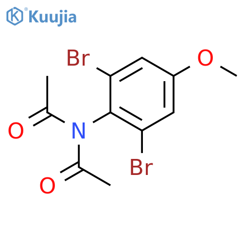 Acetamide, N-acetyl-N-(2,6-dibromo-4-methoxyphenyl)- structure