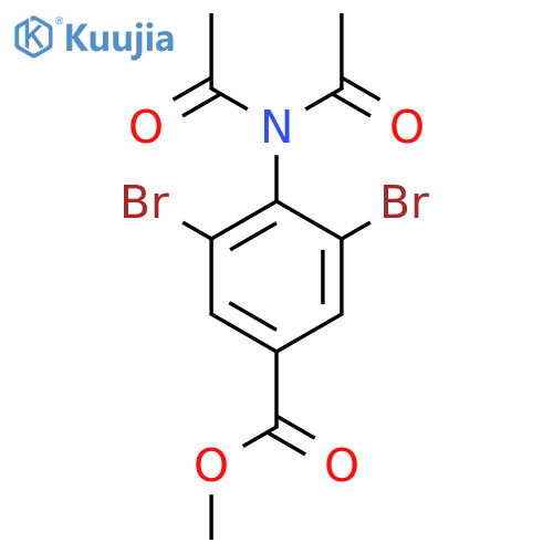 Benzoic acid, 3,5-dibromo-4-(diacetylamino)-, methyl ester structure