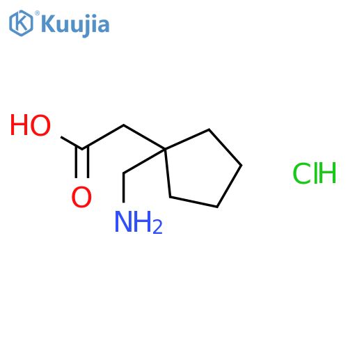 2-1-(aminomethyl)cyclopentylacetic acid hydrochloride structure