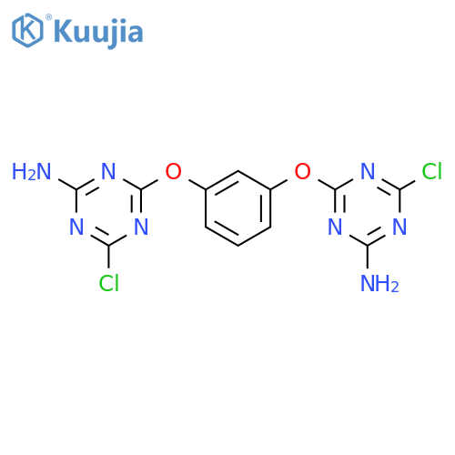 1,3,5-Triazin-2-amine, 4,4'-[1,3-phenylenebis(oxy)]bis[6-chloro- structure