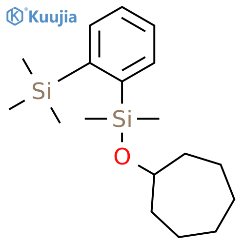 Silane, [2-[(cycloheptyloxy)dimethylsilyl]phenyl]trimethyl- structure