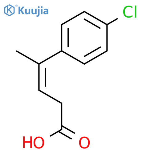 3-Pentenoic acid, 4-(4-chlorophenyl)-, (Z)- structure