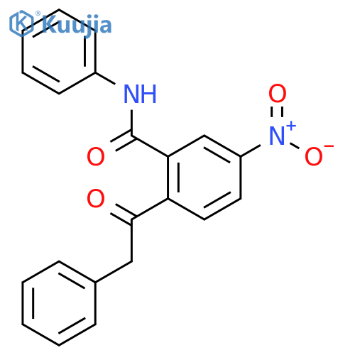 BENZAMIDE, 5-NITRO-N-PHENYL-2-(PHENYLACETYL)- structure