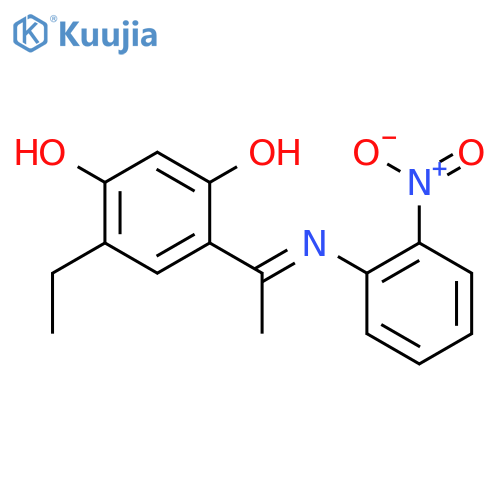 1,3-Benzenediol, 4-ethyl-6-[1-[(2-nitrophenyl)imino]ethyl]- structure