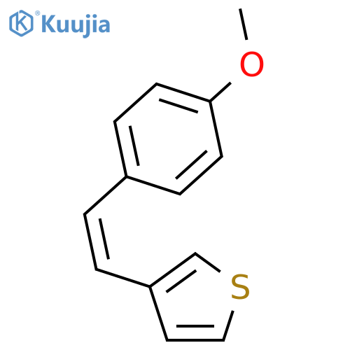 Thiophene, 3-[(1Z)-2-(4-methoxyphenyl)ethenyl]- structure