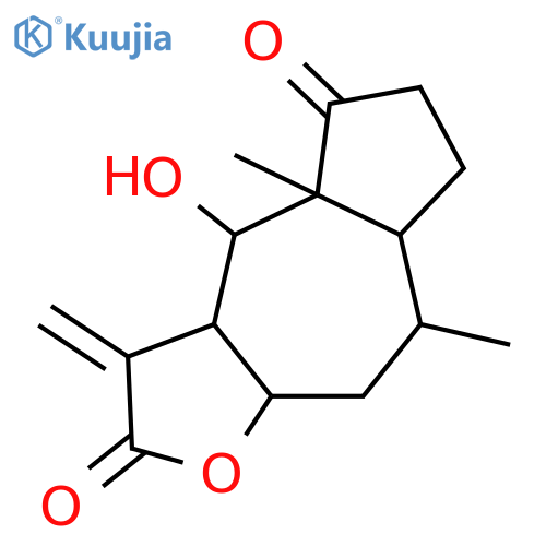 9-hydroxy-5,8a-dimethyl-1-methylidene-3a,4,5,5a,6,7,9,9a-octahydroazuleno[6,7-b]furan-2,8-dione structure