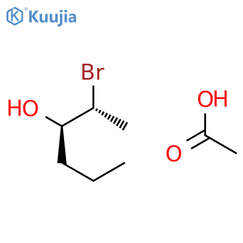 3-HEXANOL, 2-BROMO-, ACETATE, (R*,R*)- structure