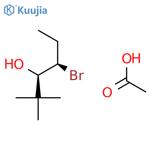 3-Hexanol, 4-bromo-2,2-dimethyl-, acetate, (R*,R*)- structure