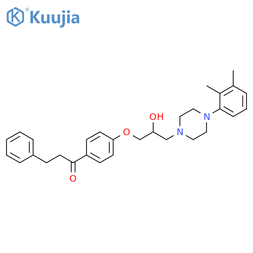 1-Propanone,1-[4-[3-[4-(2,3-dimethylphenyl)-1-piperazinyl]-2-hydroxypropoxy]phenyl]-3-phenyl- structure