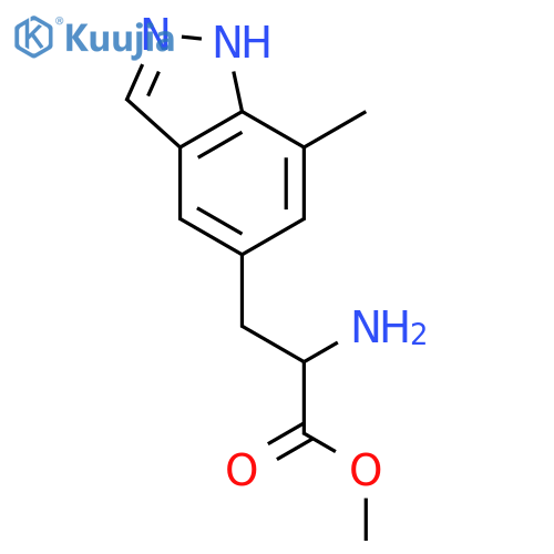 methyl 2-amino-3-(7-methyl-1H-indazol-5-yl)propanoate structure