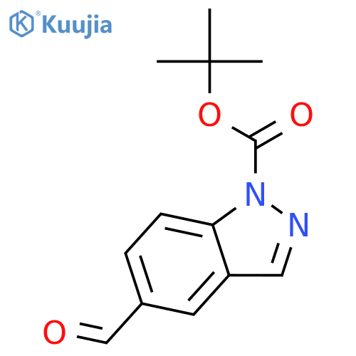 1H-Indazole-1-carboxylic acid, 5-formyl-, 1,1-dimethylethyl ester structure
