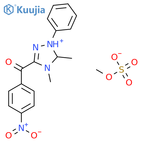 1H-1,2,4-Triazolium, 4,5-dimethyl-3-(4-nitrobenzoyl)-1-phenyl-, methylsulfate structure