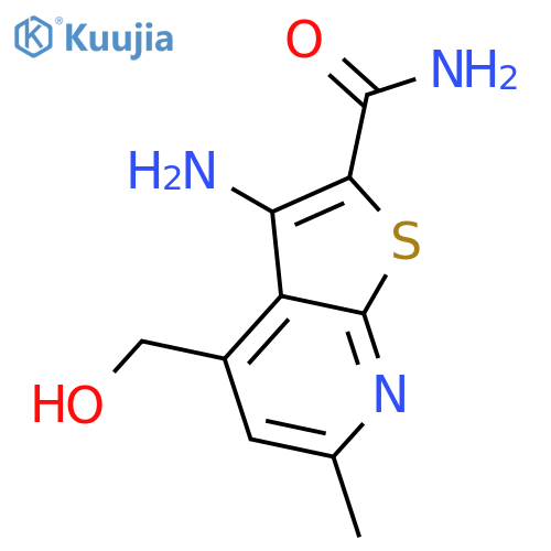 Thieno[2,3-b]pyridine-2-carboxamide,3-amino-4-(hydroxymethyl)-6-methyl- structure