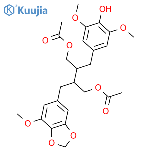 8,8'-Lignan-3,3',4,4',5,5',9,9'-octol; (8S,8'S)-form, 3,4-Methylene, 3',5,5'-tri-Me ether, 9,9'-di-Ac structure