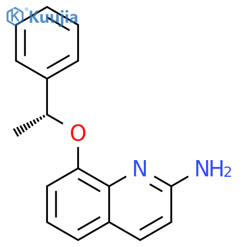 2-Quinolinamine, 8-[(1R)-1-phenylethoxy]- structure