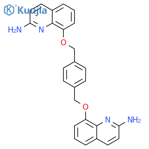 2-Quinolinamine, 8,8'-[1,4-phenylenebis(methyleneoxy)]bis- structure