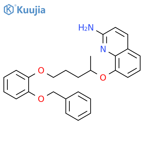 2-Quinolinamine, 8-[1-methyl-4-[2-(phenylmethoxy)phenoxy]butoxy]- structure
