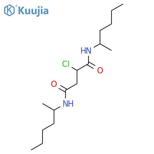 BUTANEDIAMIDE, 2-CHLORO-N,N'-BIS(1-METHYLPENTYL)- structure