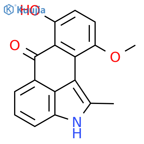 Naphth[1,2,3-cd]indol-6(2H)-one, 7-hydroxy-10-methoxy-1-methyl- structure