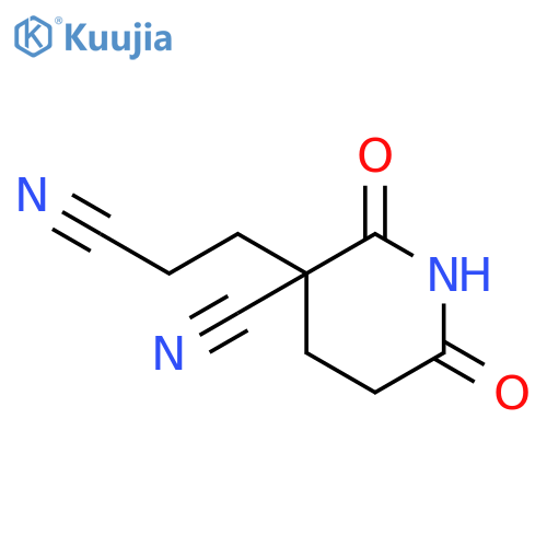 3-Piperidinepropanenitrile, 3-cyano-2,6-dioxo- structure