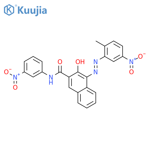 2-Naphthalenecarboxamide,3-hydroxy-4-[2-(2-methyl-5-nitrophenyl)diazenyl]-N-(3-nitrophenyl)- structure