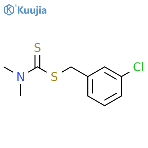 Carbamodithioic acid, dimethyl-, (3-chlorophenyl)methyl ester structure