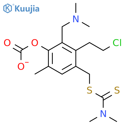 CARBONIC ACID, 2-CHLOROETHYL2-[(DIMETHYLAMINO)METHYL]-4-[[[(DIMETHYLAMINO)THIOXOMETHYL]THIO]METHYL]-6-METHYLPHENYL ESTER structure