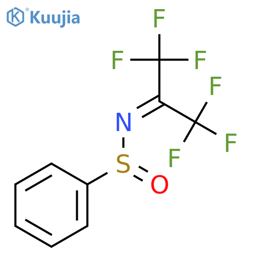 Benzenesulfinamide, N-[2,2,2-trifluoro-1-(trifluoromethyl)ethylidene]- structure